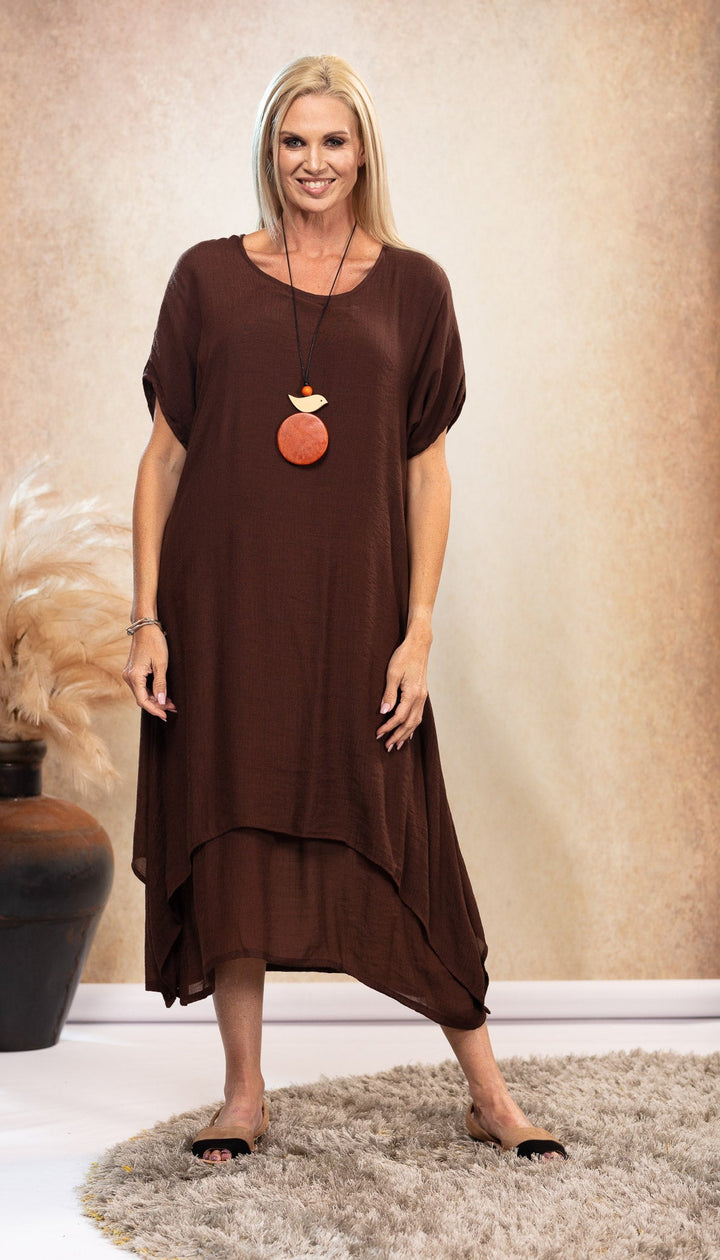 Lavinia | Brigitte Chocolate Maxi Dress