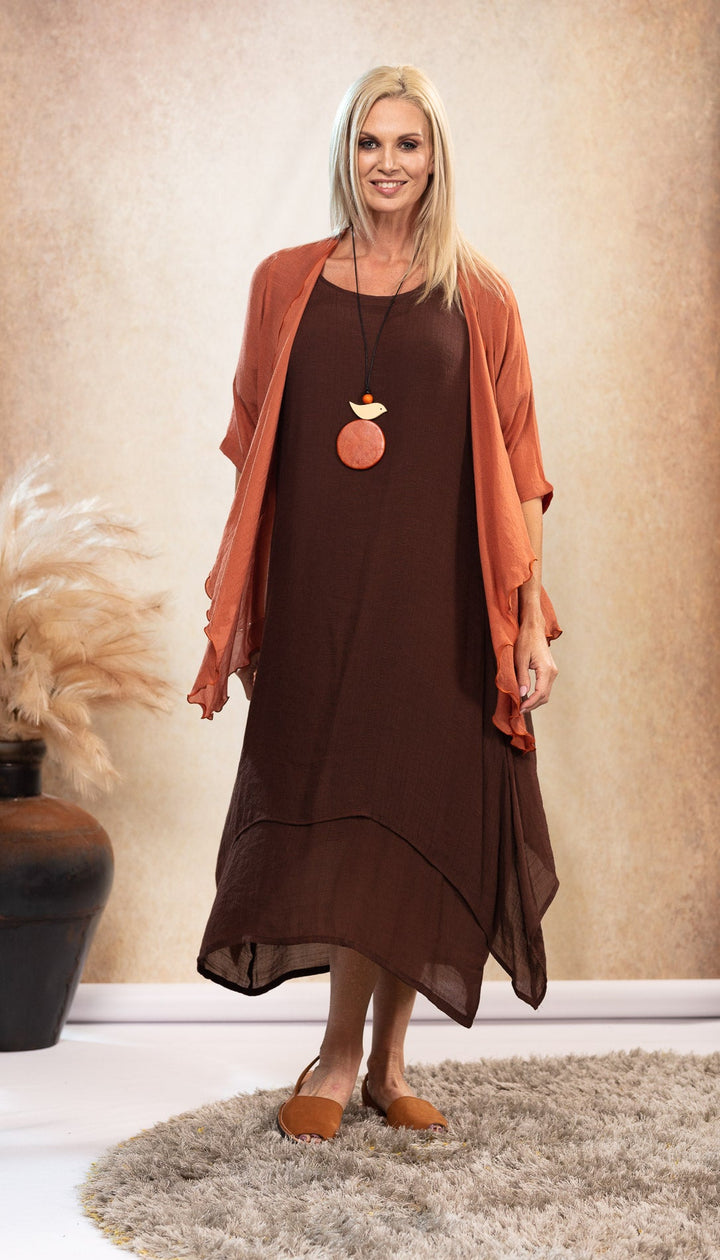 Lavinia | Brigitte Chocolate Maxi Dress