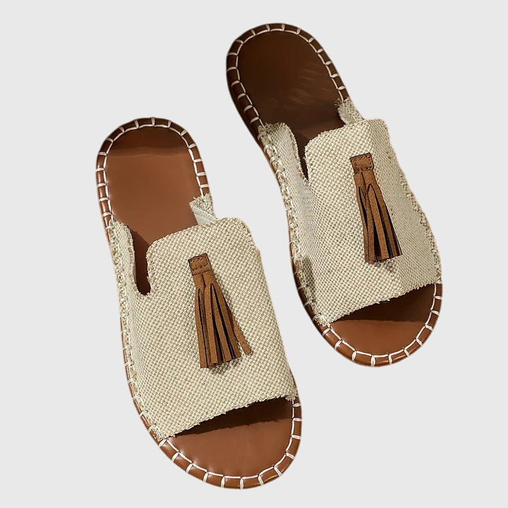Natalie | Bohemian Sandals with Pom Poms