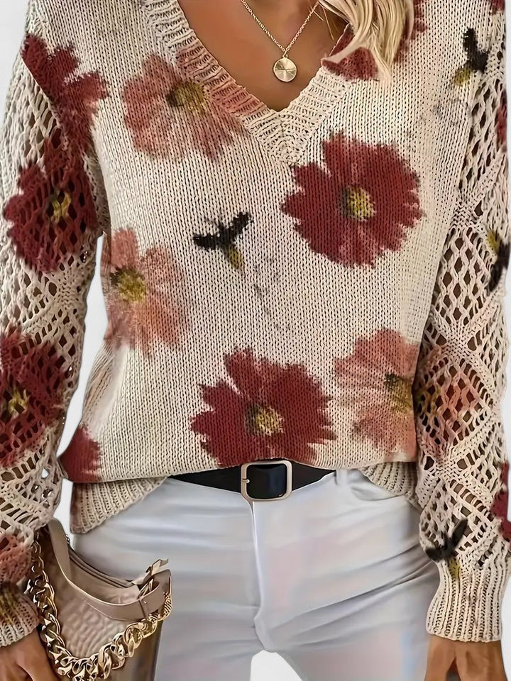 Mae | Elegant Sweater with Floral Pattern