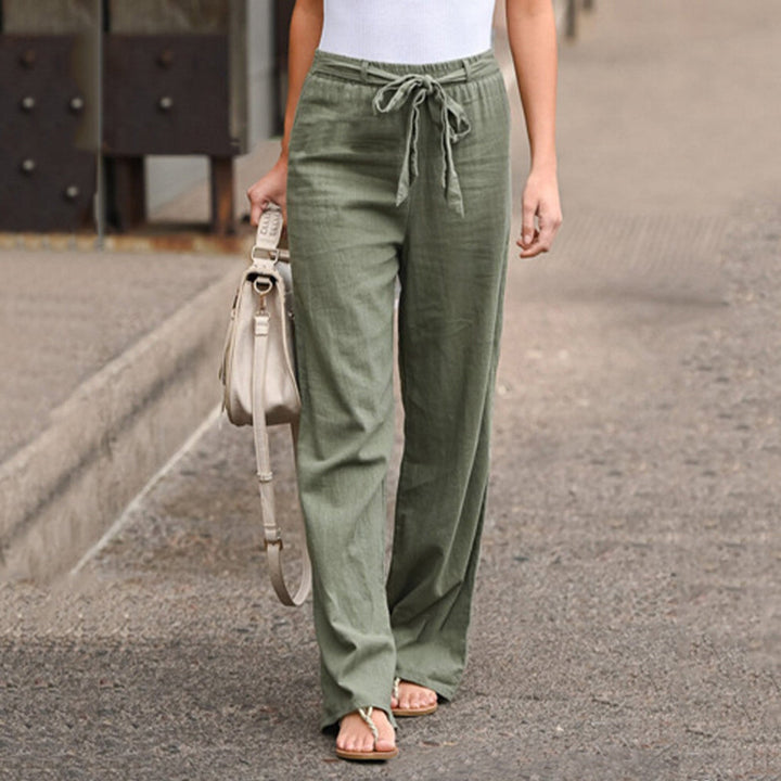 Jane | Wide Leg Pants Drawstring High