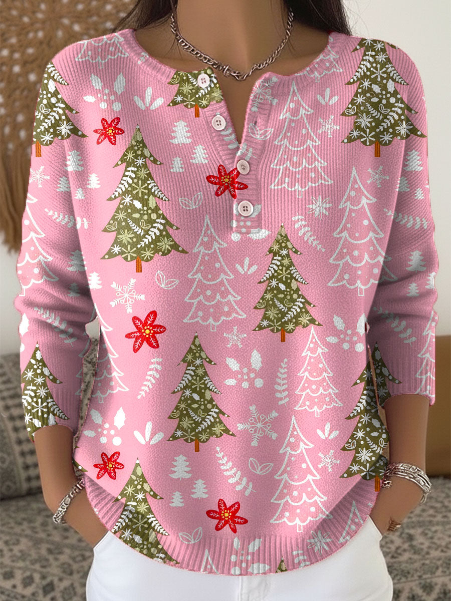 Raegan | Christmas Sweater with Buttons