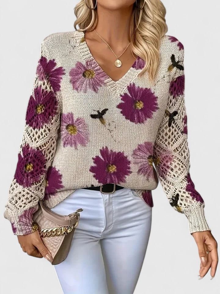 Mae | Elegant Sweater with Floral Pattern