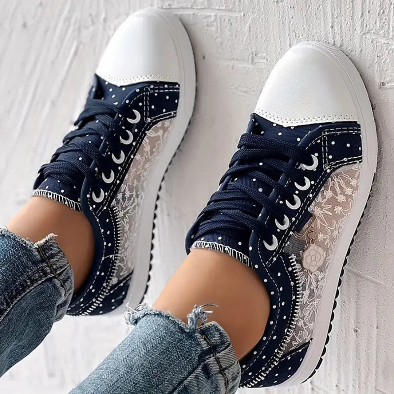 Cara | Elegant Women's Sneakers with Floral Details