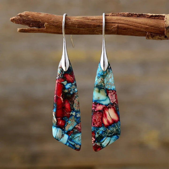 Julia | Retro Colorful Stone Earrings