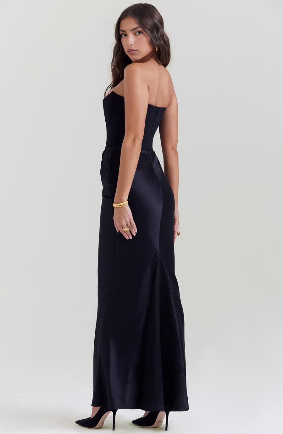 Camille | Women's Wedding Guest Lace Strapless Dress Evening