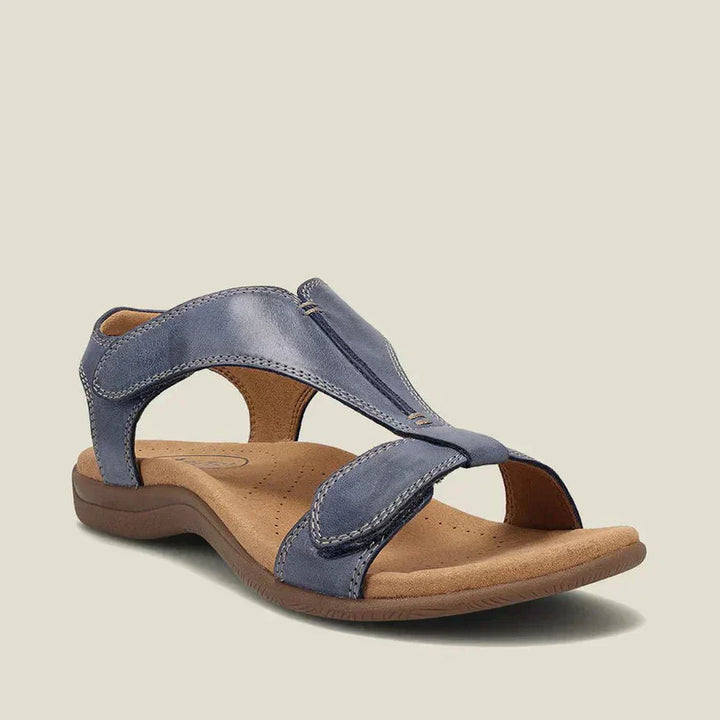 Eleanor | Blue Leather Strap Sandals