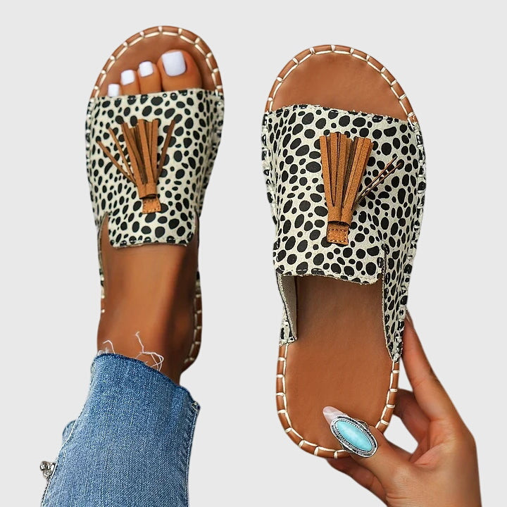 Natalie | Bohemian Sandals with Pom Poms