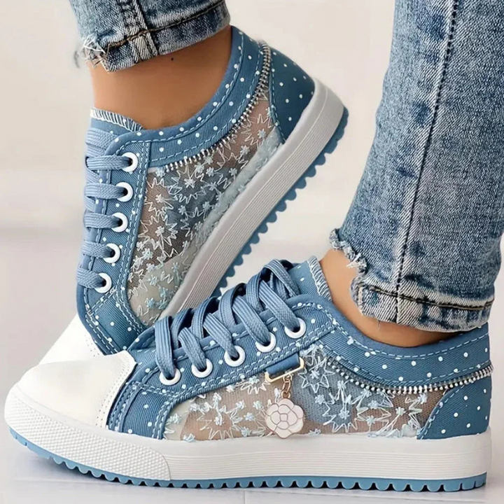 Cara | Elegant Women's Sneakers with Floral Details