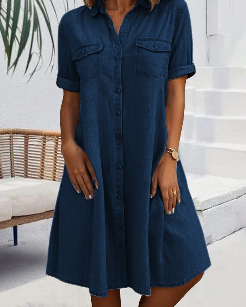 Audrey | Lightweight Denim-look Dress