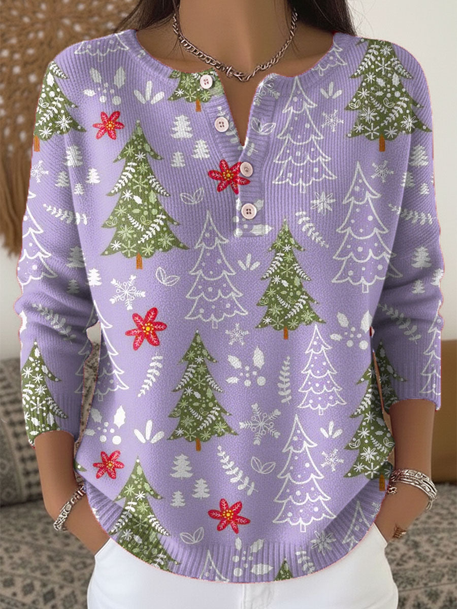 Raegan | Christmas Sweater with Buttons