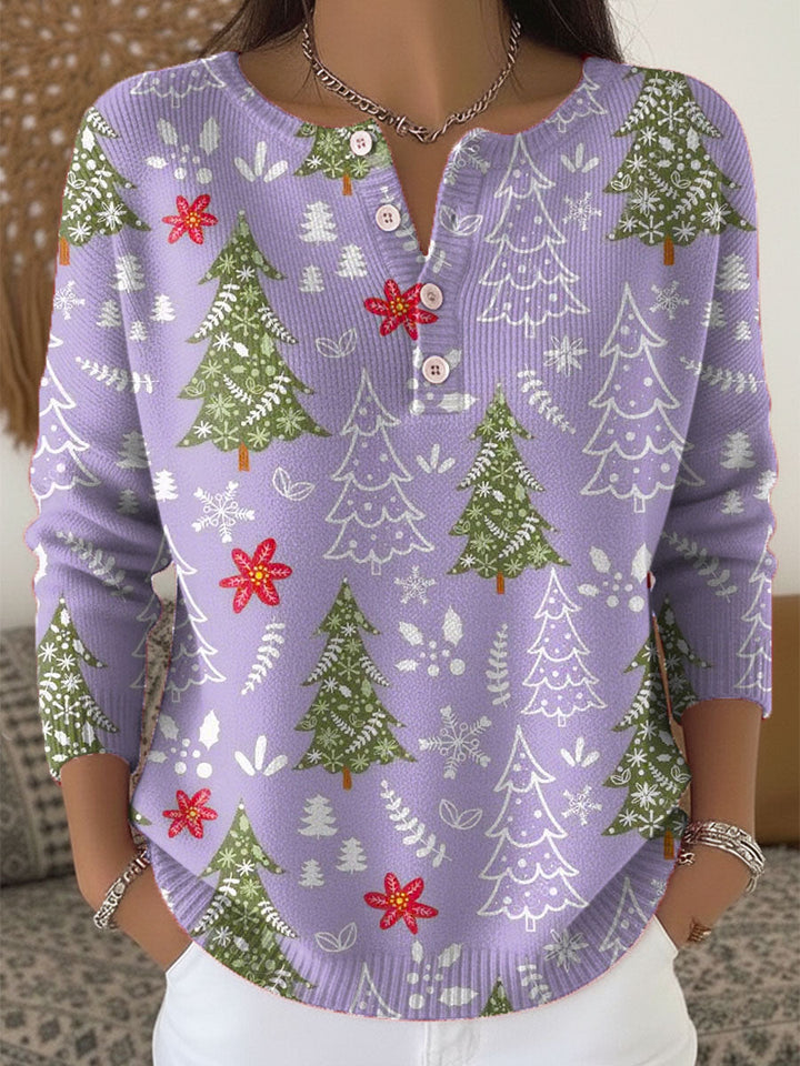 Raegan | Christmas Sweater with Buttons