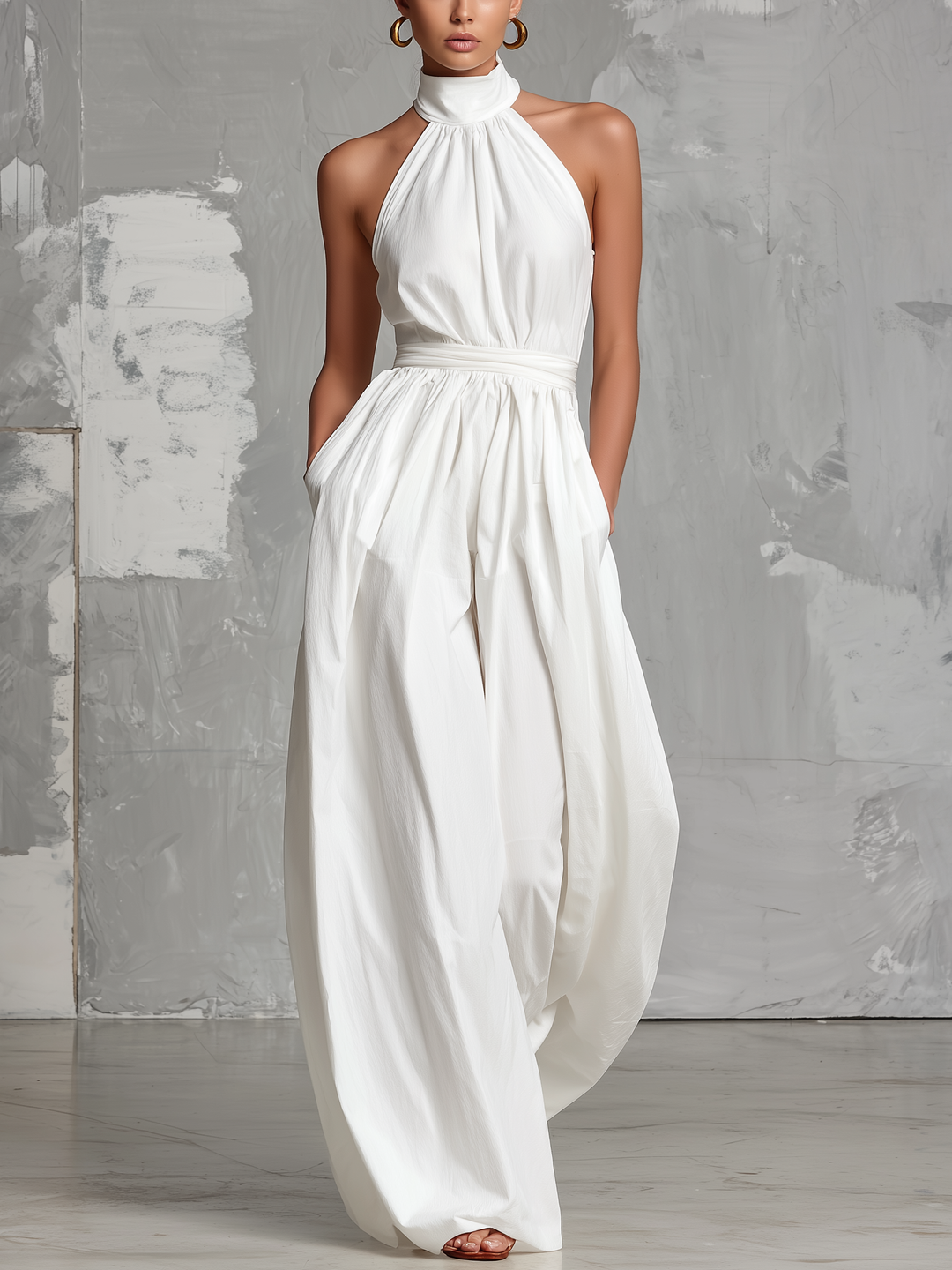 Fern | Elegant White Woven Sleeveless