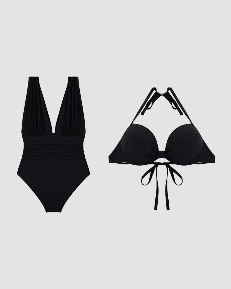 Cecily | Luxe Shaping Deep V-Neck Swimsuit