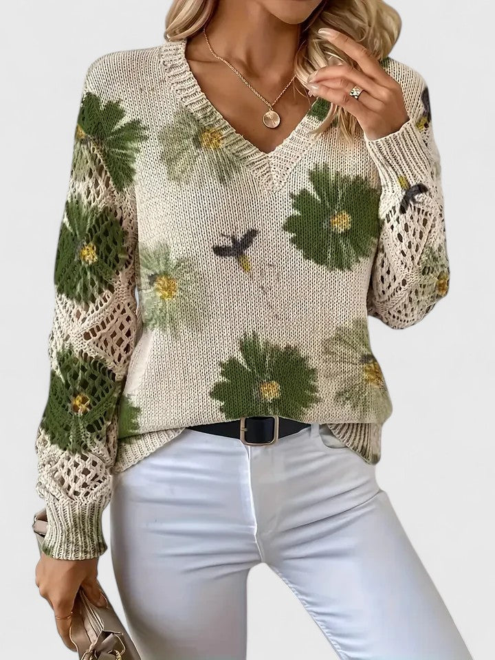 Mae | Elegant Sweater with Floral Pattern