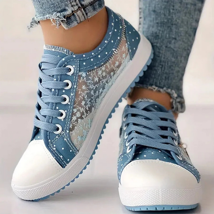 Cara | Elegant Women's Sneakers with Floral Details