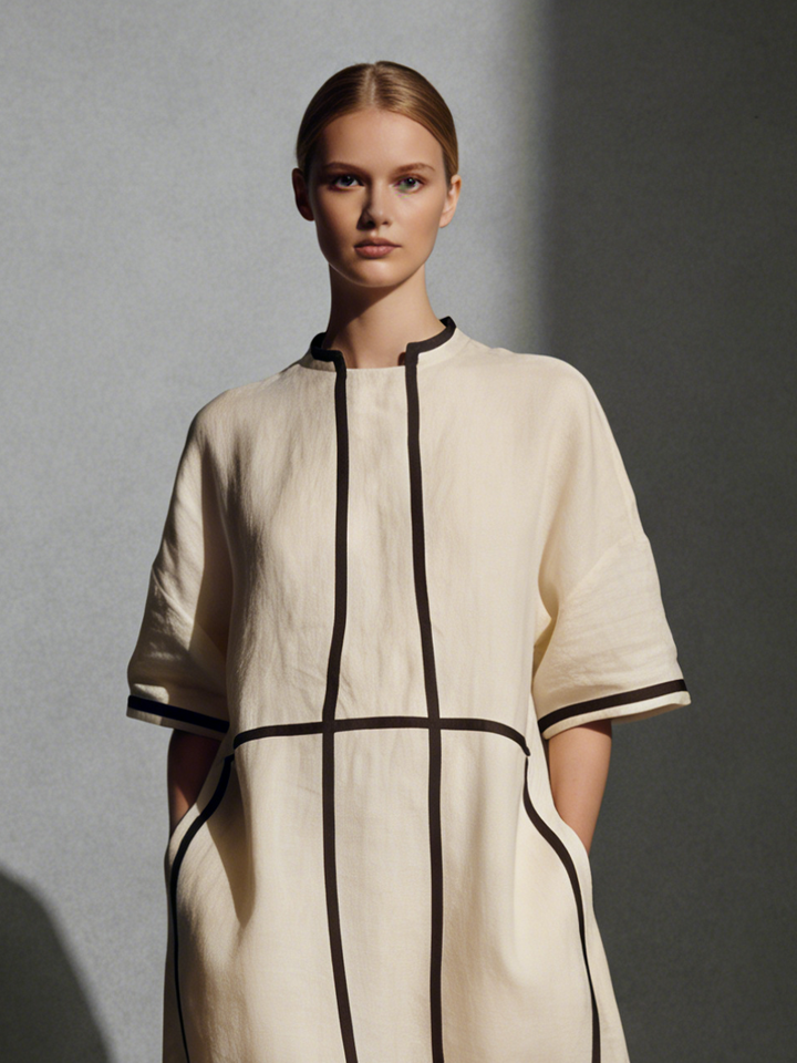Linda | Modern Linen Blend Beige