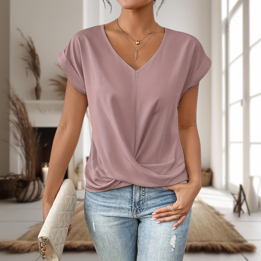 Ellie | Casual Sweetheart Neck T-Shirt
