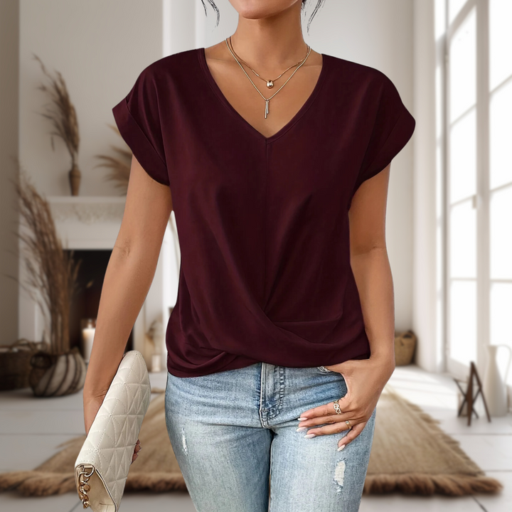 Ellie | Casual Sweetheart Neck T-Shirt
