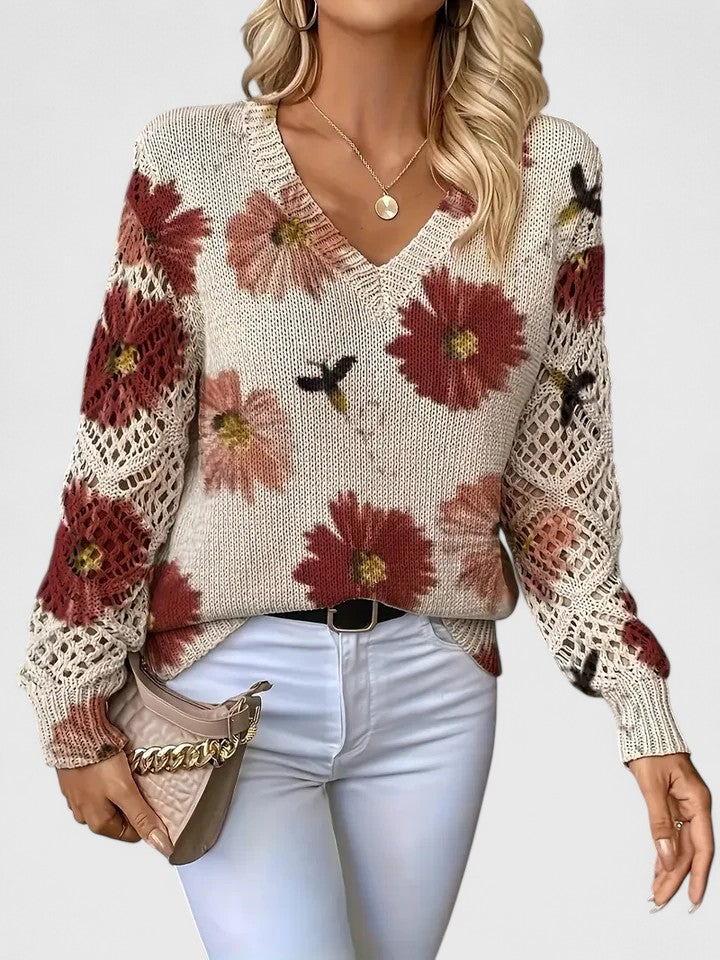 Mae | Elegant Sweater with Floral Pattern