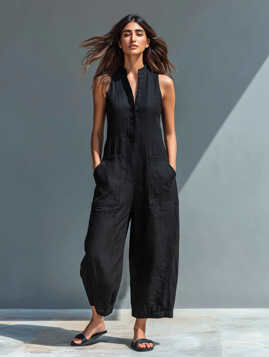 Nova | Sleeveless Minimalist Jumpsuit