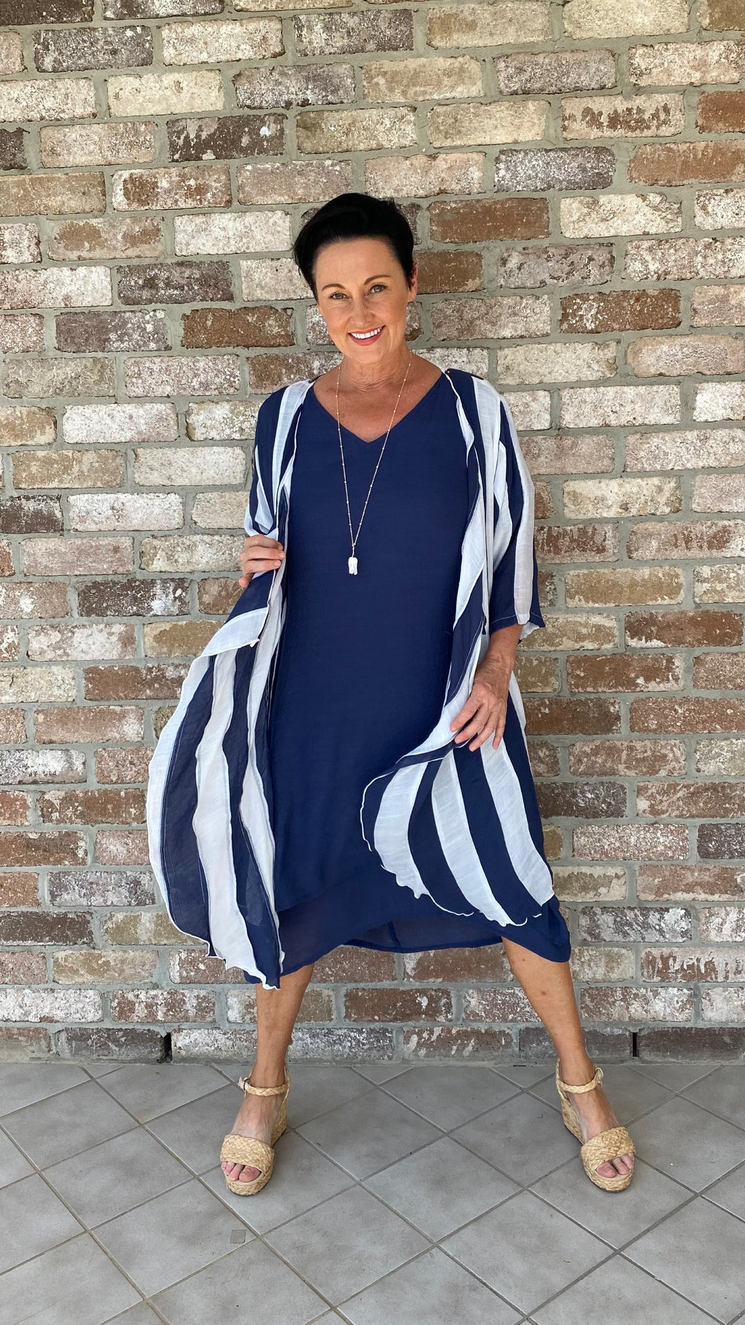 Violet | Chelsea Navy Midi Dress