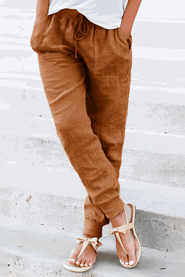 Tara | Drawstring Jogger Pants with Elastic