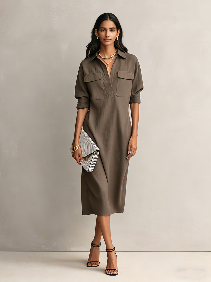 Bridget | Elegant Black Cotton-linen Blend