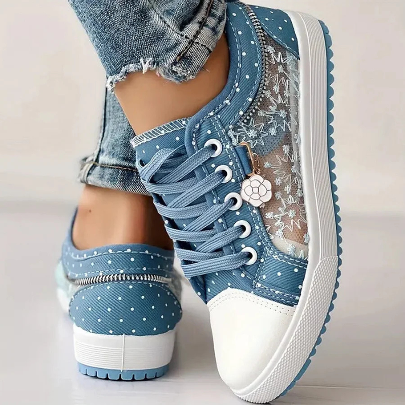 Cara | Elegant Women's Sneakers with Floral Details