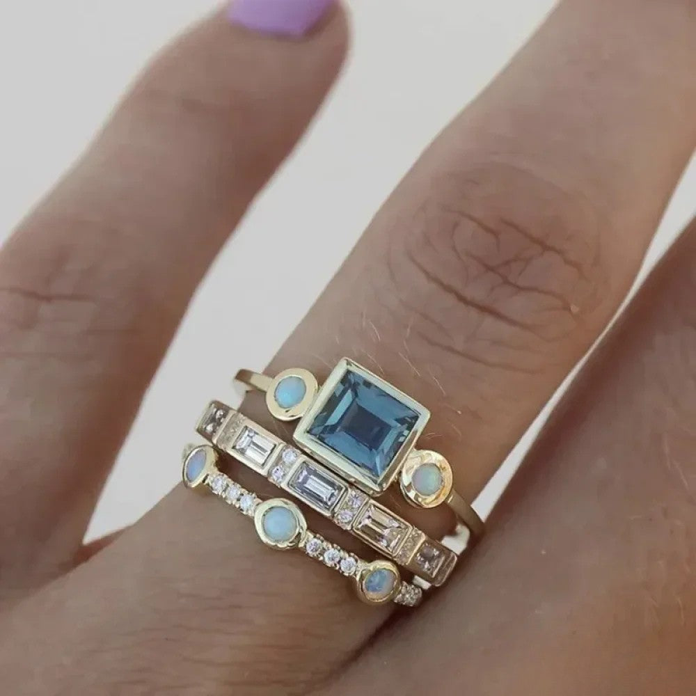 Henrietta | Retro Blue Ring