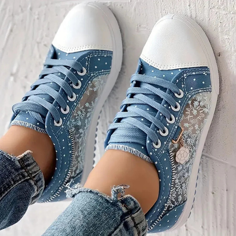 Cara | Elegant Women's Sneakers with Floral Details