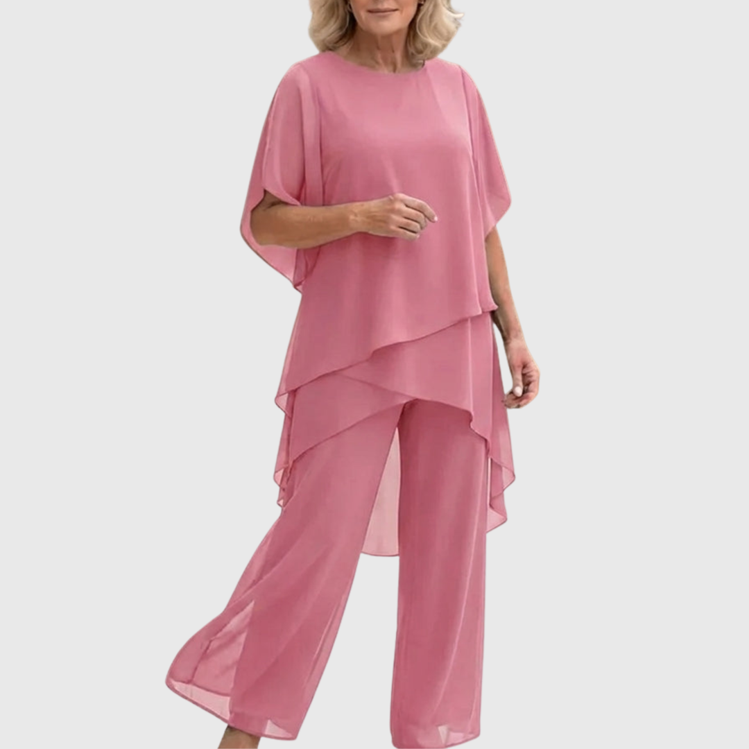 Linda | Suit with Draped Palazzo