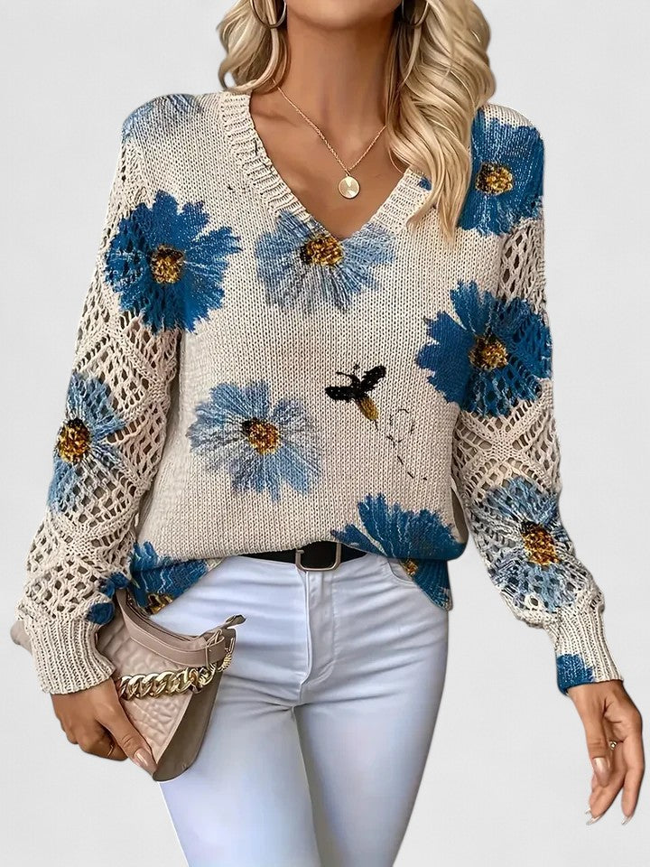 Mae | Elegant Sweater with Floral Pattern
