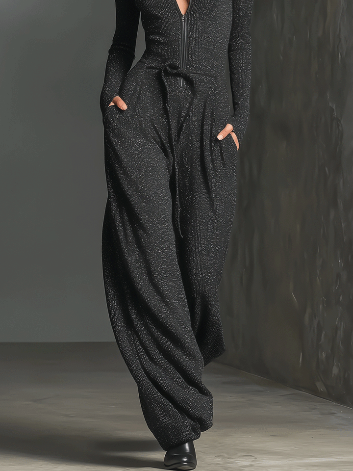Stella | Elegant Knit Sparkling Zipper
