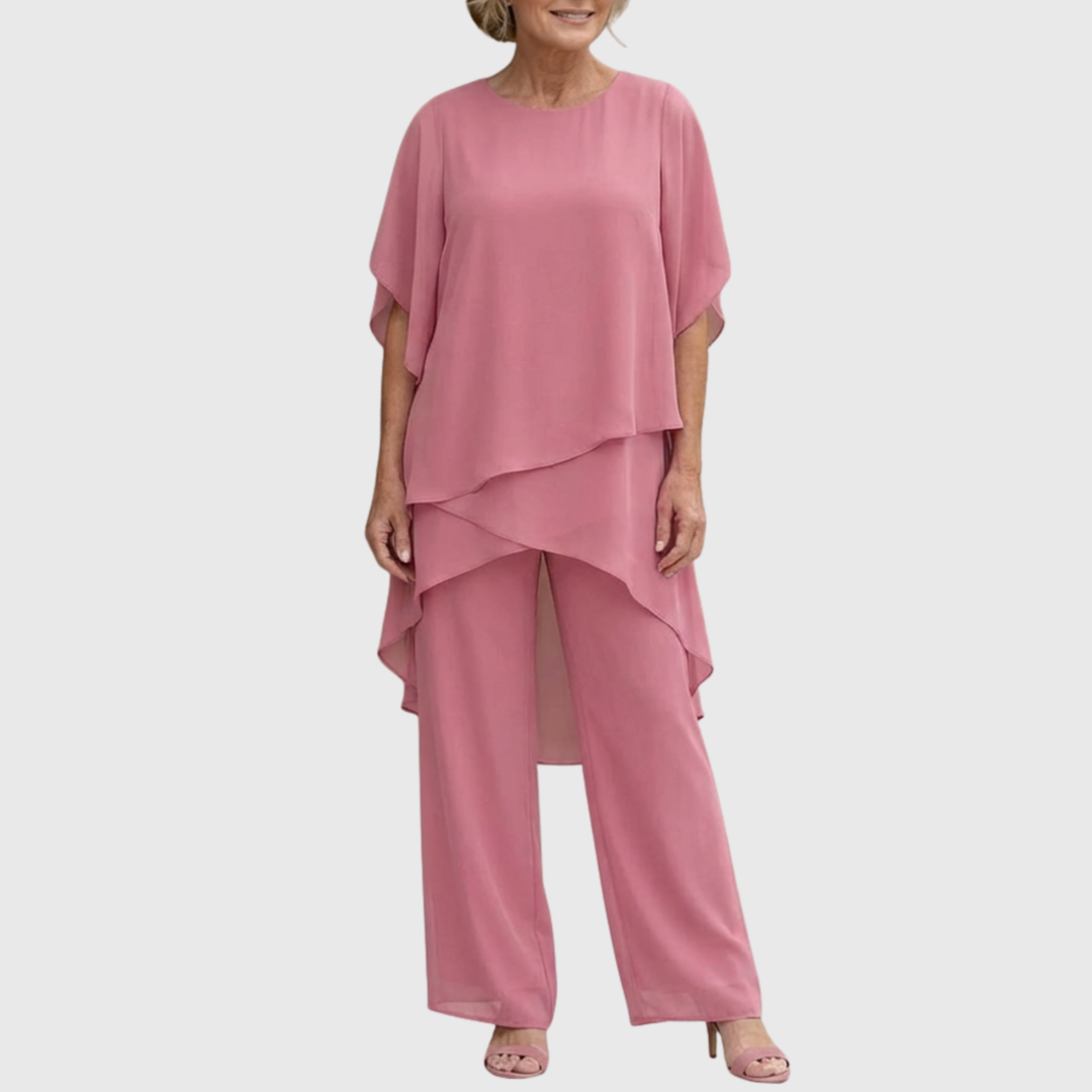 Linda | Suit with Draped Palazzo