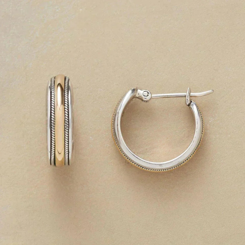Nora | Vintage Golden Silver Earrings
