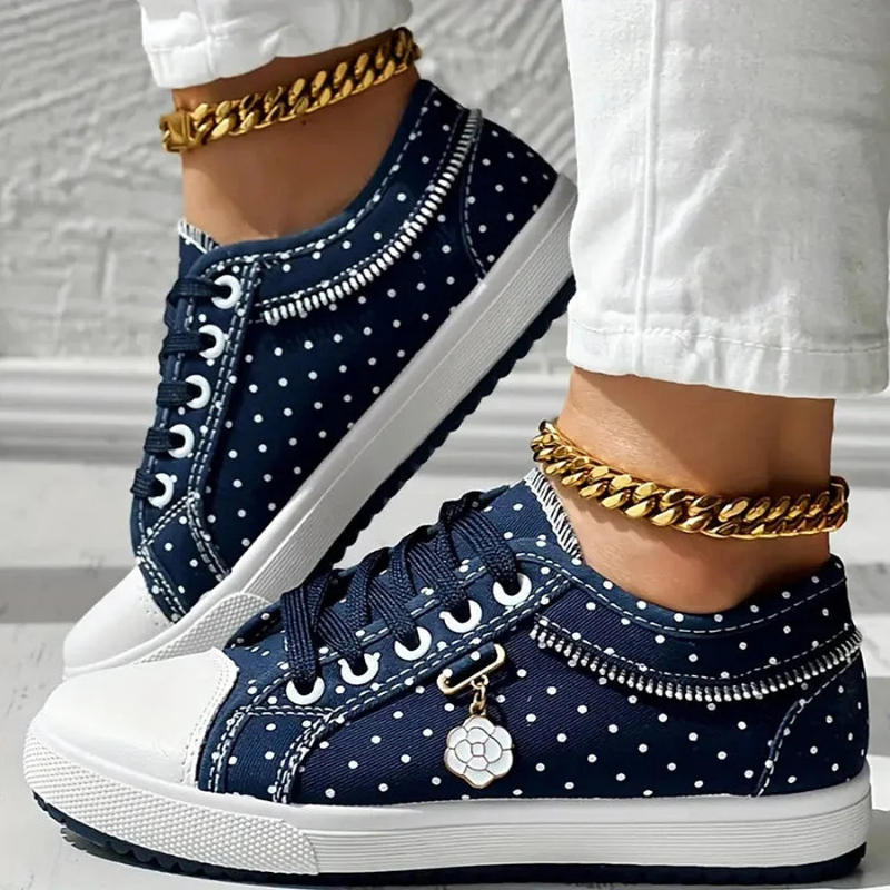 Cara | Elegant Women's Sneakers with Floral Details