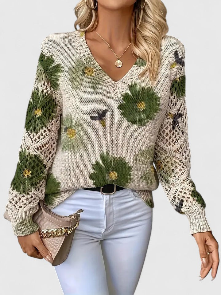 Mae | Elegant Sweater with Floral Pattern