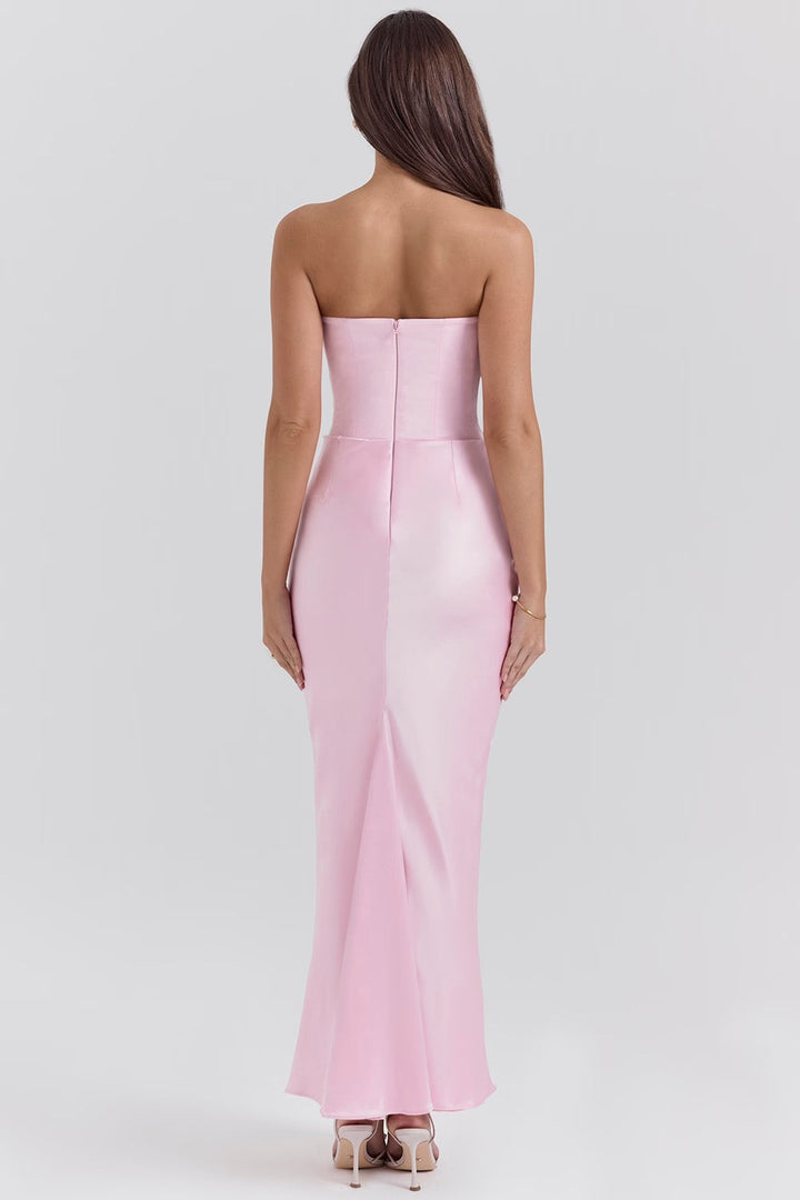 Camille | Women's Wedding Guest Lace Strapless Dress Evening