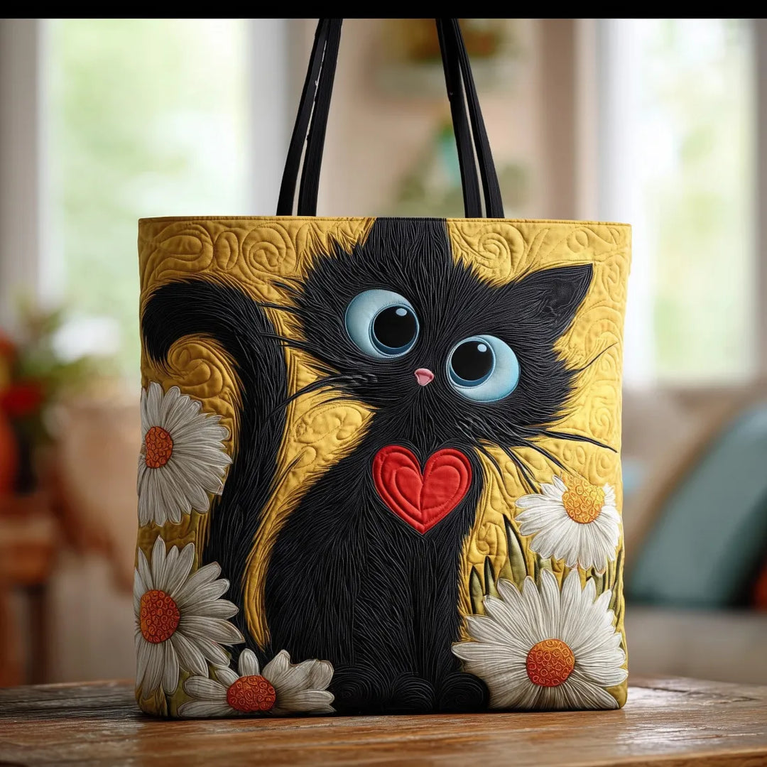 Nora | Black Cat with Daisies