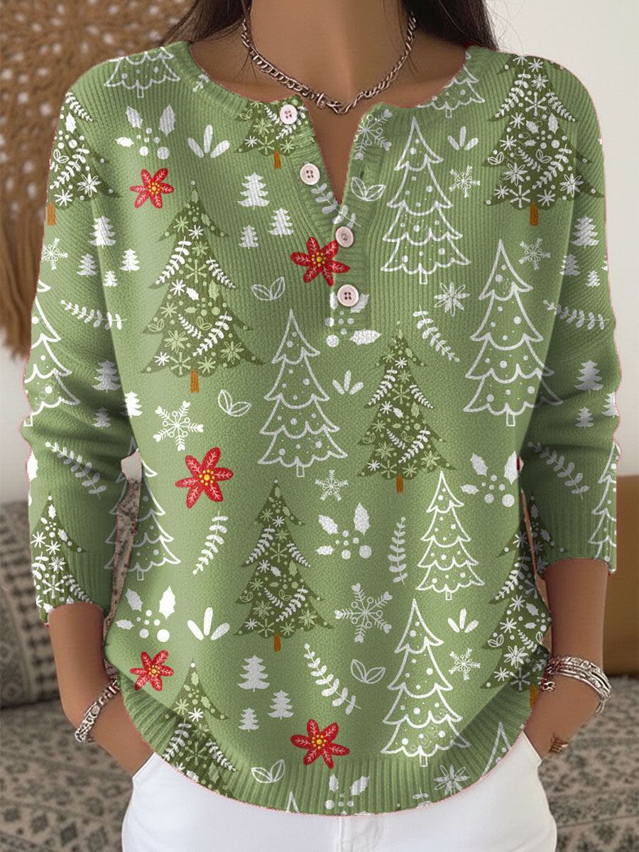 Raegan | Christmas Sweater with Buttons