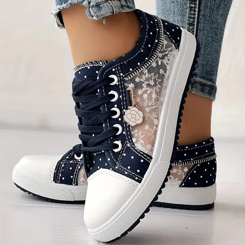 Cara | Elegant Women's Sneakers with Floral Details