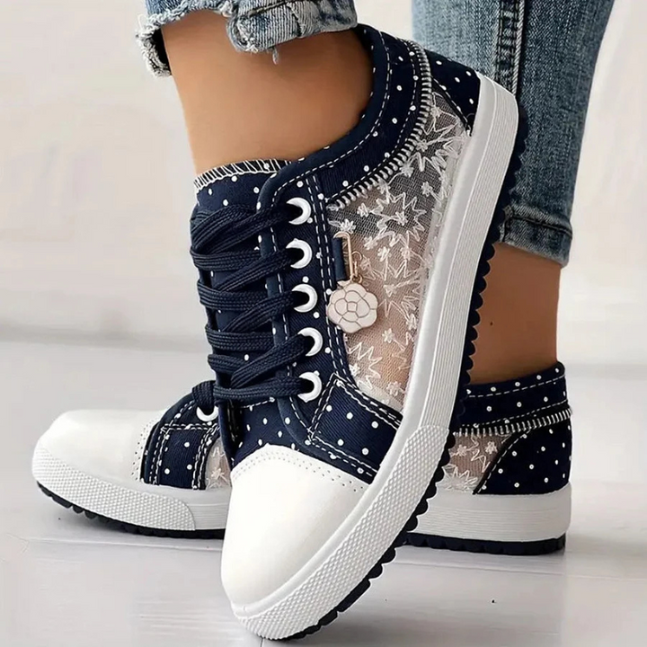 Cara | Elegant Women's Sneakers with Floral Details