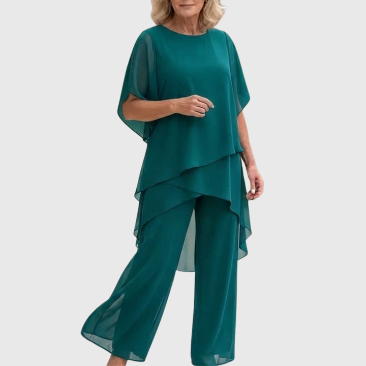Linda | Suit with Draped Palazzo