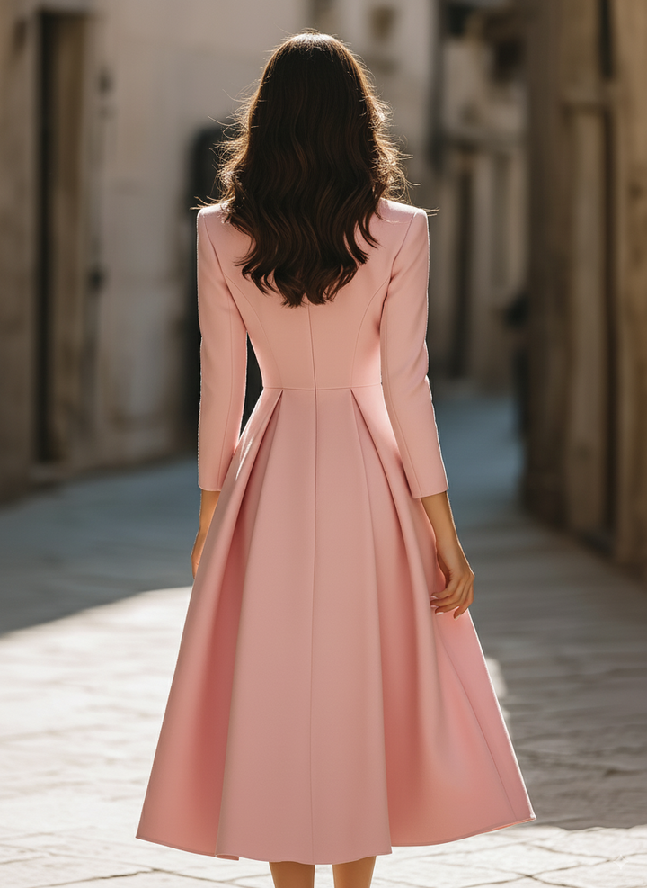 Cromarty | Elegant Pleated Blazer Midi Dress