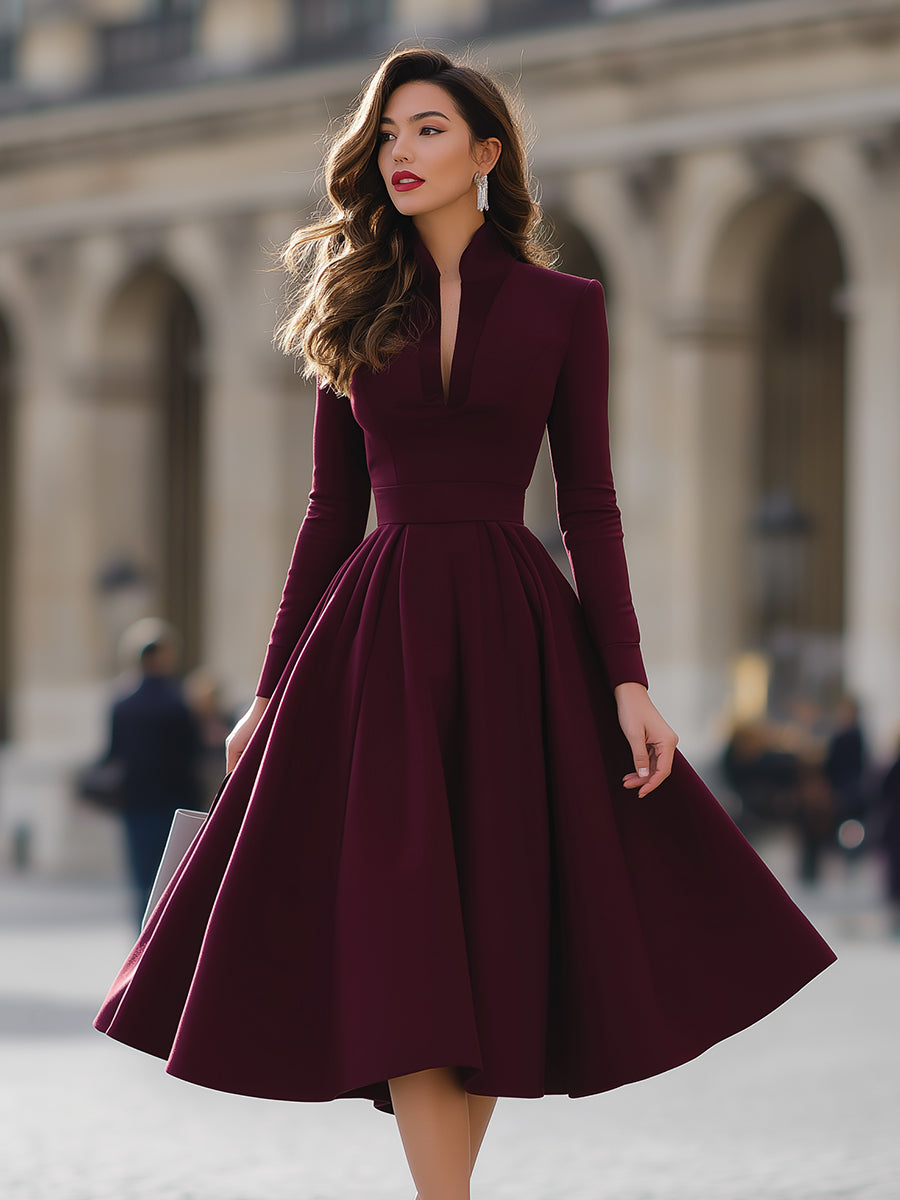 Kinlochbervie | V-Neck Midi Dress