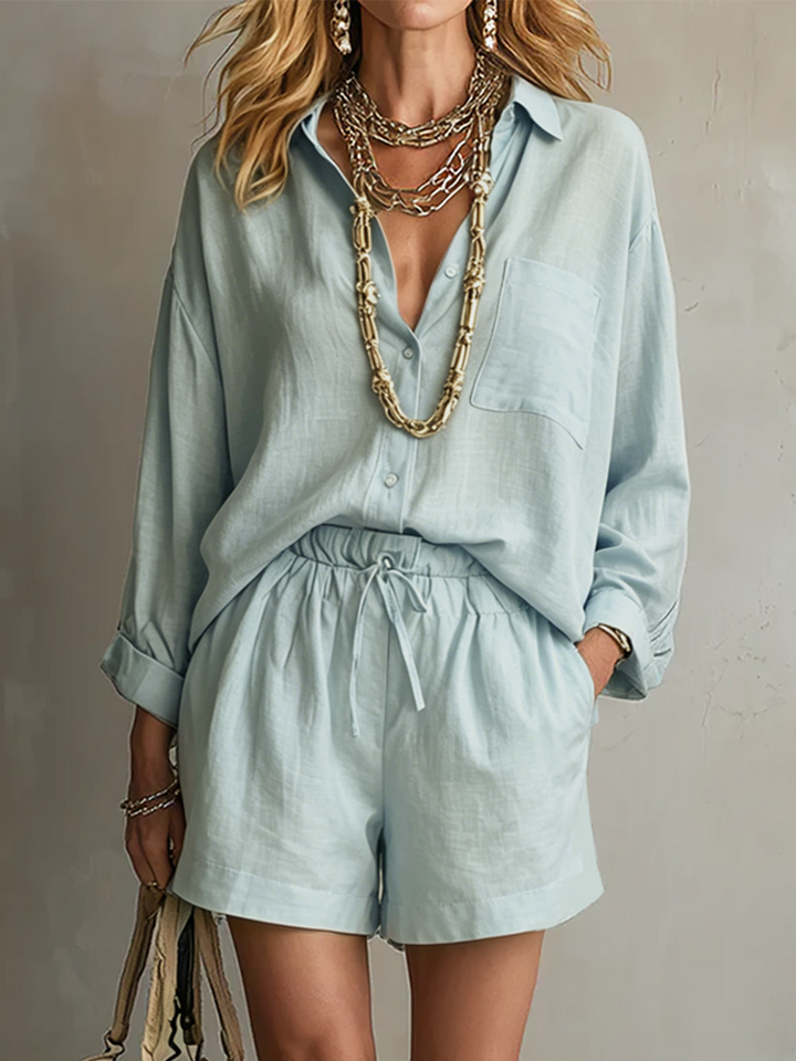 Beatrix | Drawstring Boho Short Set
