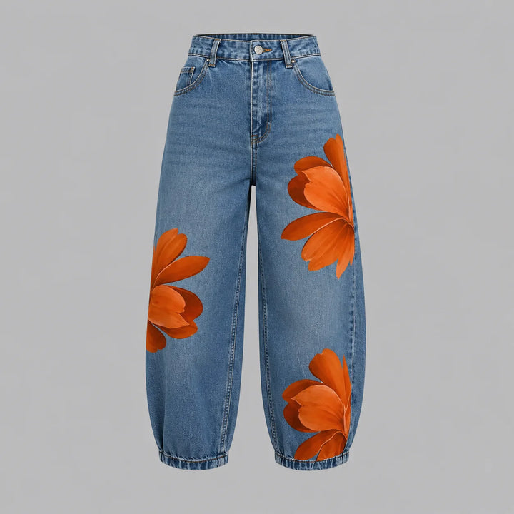Jorgia | Floral Denim Jeans