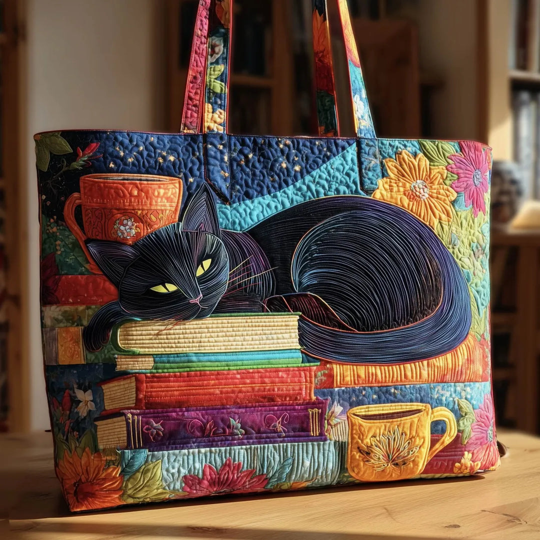 Penelope | Black Cat with Books and Mugs