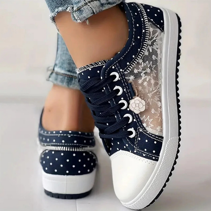 Cara | Elegant Women's Sneakers with Floral Details
